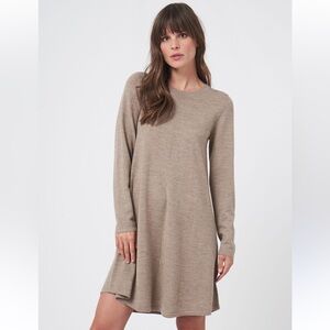 Repeat Cashmere A-line knitted merino wool dress